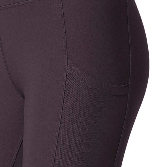 MONDETTA Women Ladies Active Workout Leisure Leggings w/ Mesh pockets - Burgundy - Picture 6 of 6